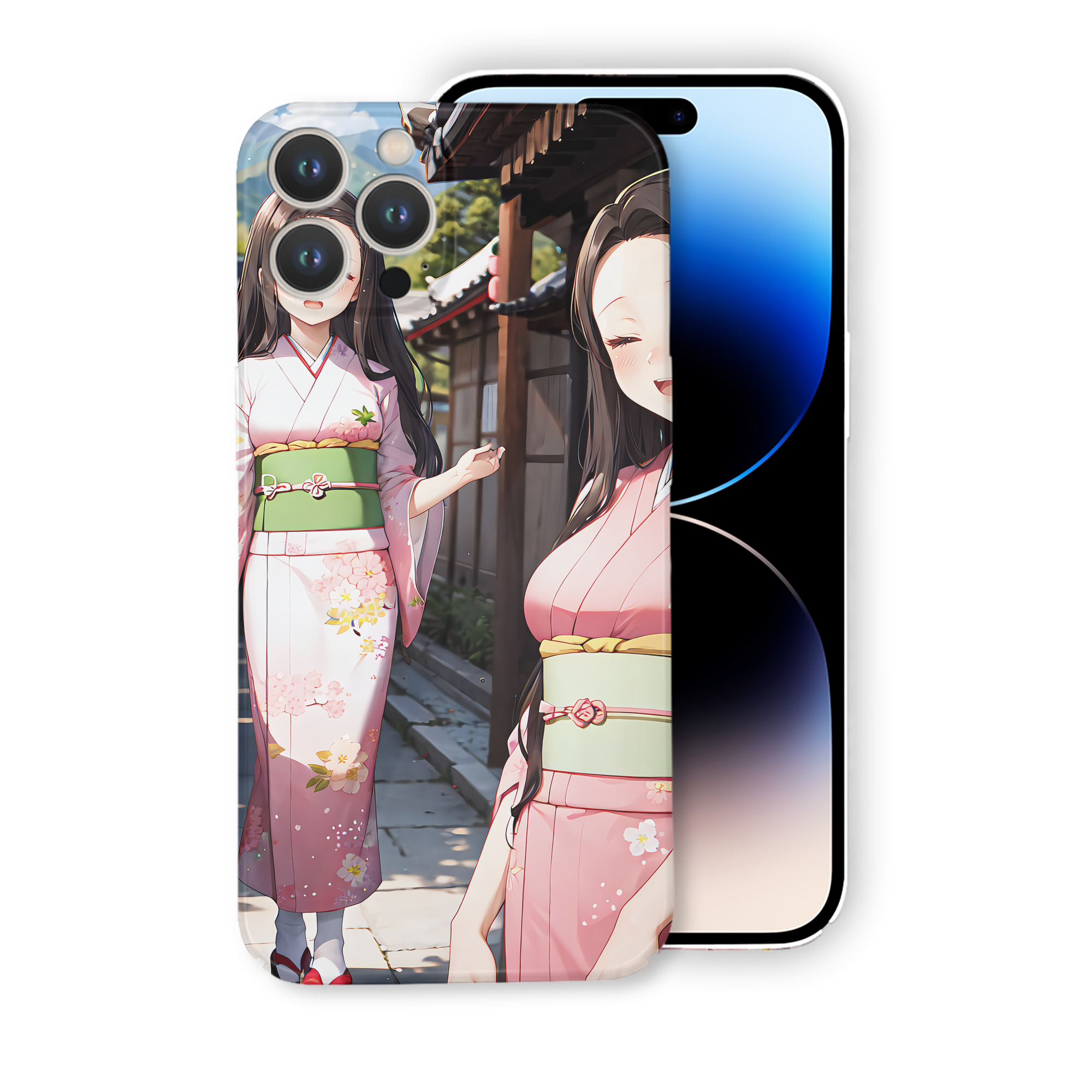 （画像用） 鬼滅の刃（きめつのやいば）竈門 禰󠄀豆子／かまど ねずこ Kamado Nezuko 【iPhone 14シリーズ対応】ハードケース